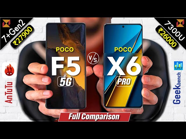POCO F5 vs POCO X6 Pro | #7+gen2vs7300u #antutu #geekbench #x6ro #pocox6provsf5pro #12provsx6