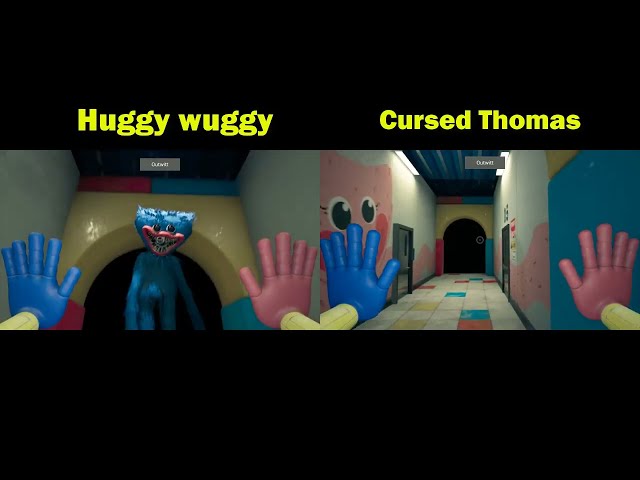 Poppy Playtime Huggy Wuggy VS Poppy Playtime Cursed Thomas Gameplay Walkthrough Comparison