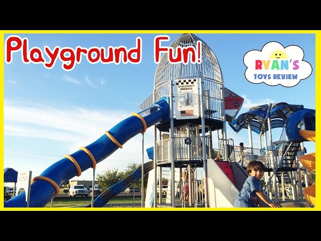 HUGE OUTDOOR PLAYGROUND for Children with Giant Slides