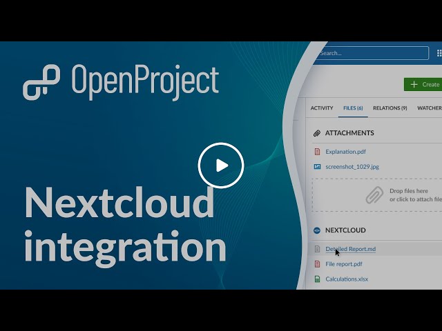 OpenProject and Nextcloud integration combines project management and file management