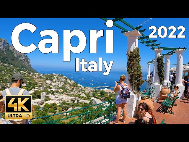 Capri 2022, Italy Walking Tour (4k Ultra HD 60 fps) - With Captions