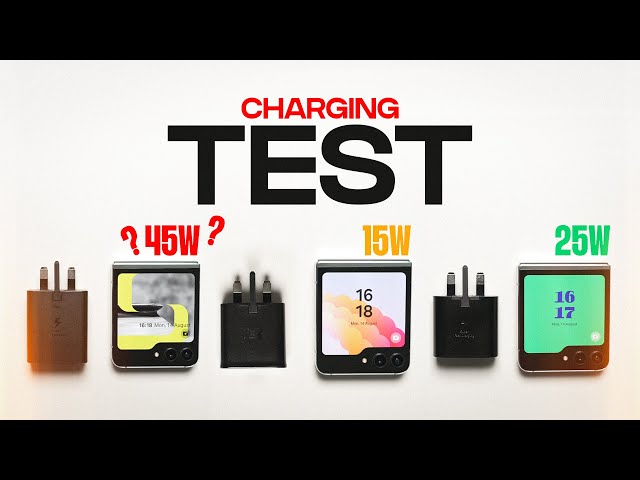 Samsung Galaxy Z Flip 5 vs Z Flip 4 Charging Test - 45w vs 25w vs 15w