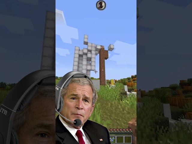 George Bush Survives Mi Invasion #presidents #funny #memes #shorts #minecraft