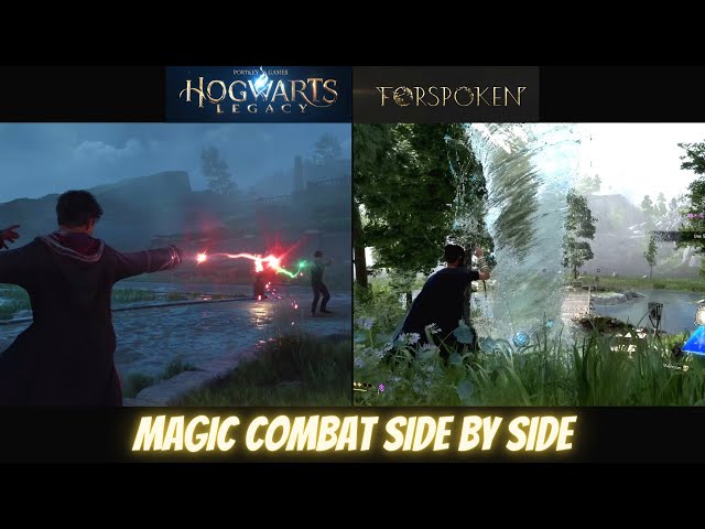 Hogwarts Legacy vs Forspoken | 4k Combat trailers side by side