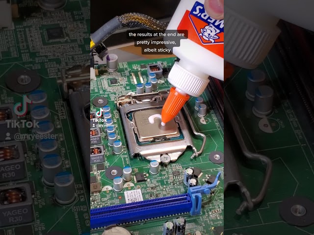 Using Elmer's Glue instead of Thermal Paste #shorts