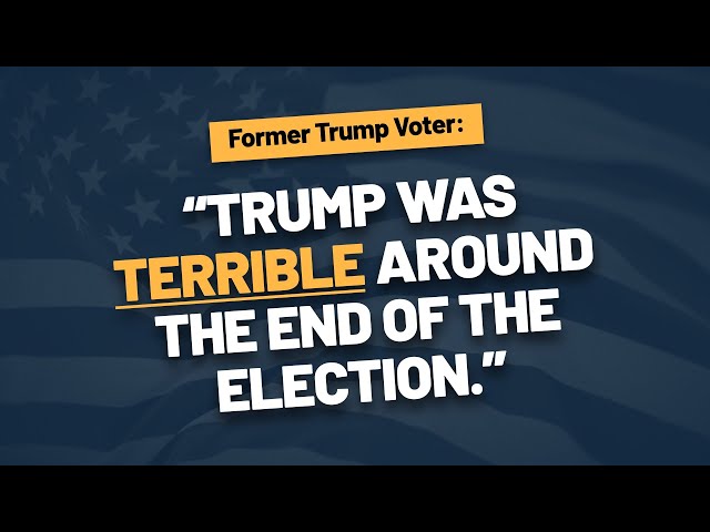 Former Trump Supporter: "I'll never vote for Trump in this election or any election"