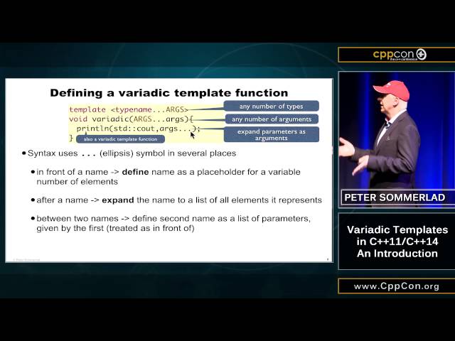 CppCon 2015: Peter Sommerlad “Variadic Templates in C++11 / C++14 - An Introduction”