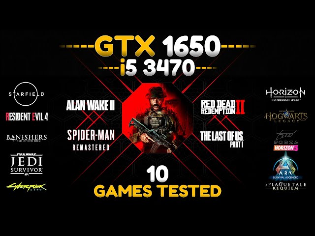 GTX 1650 + i5 3470 - Test in 10 Games