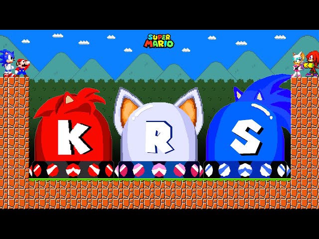 Can Mario vs Sonic Collect Ultimate SONIC - KNUCKLES -ROUGE THE BAT Switches In New Super Mario.Wii?