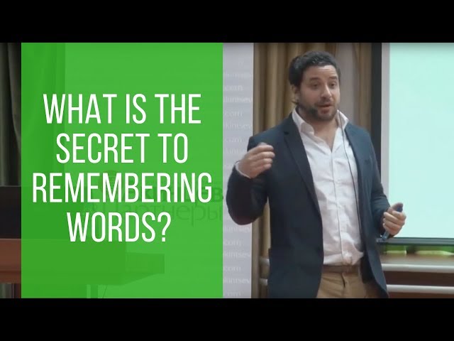 What is the secret to remembering words? - Masterclass in Russia