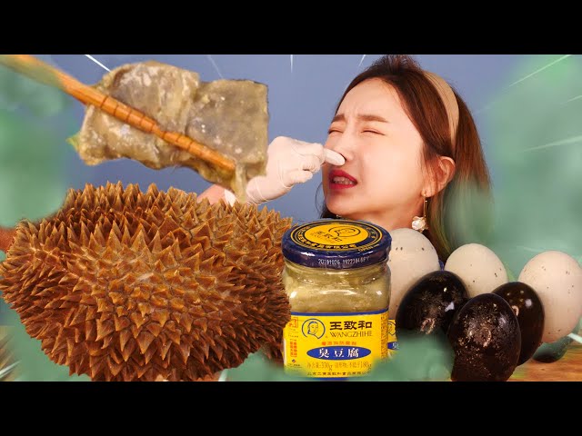 ENG SUB) The worst smelling👿Tofu, Rotten Egg, Durian ASMR Realsound  Eatingsound Eatingshow Ssoyoung
