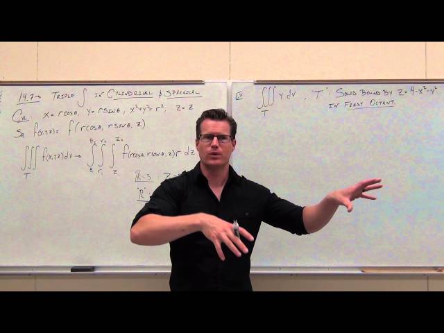 Calculus 3 Lecture 14.7:  TRIPLE Integrals Over Regions with CYLINDRICAL or SPHERICAL Coord.