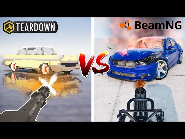 Teardown WEAPONS & Tools vs BeamNG Drive