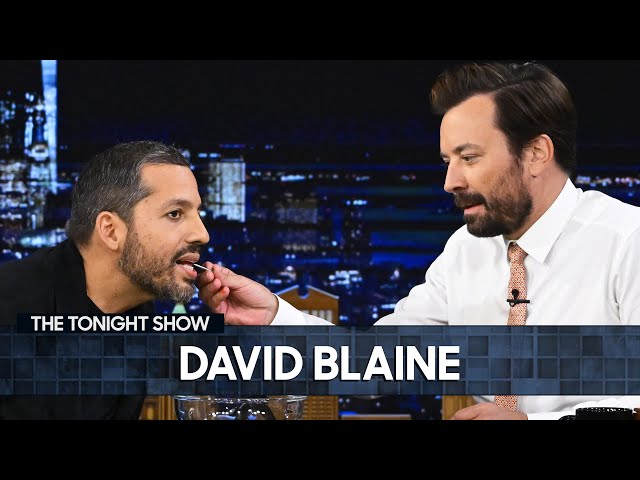 David Blaine Freaks Jimmy Out with a Terrifying Card and Nail Trick | The Tonight Show