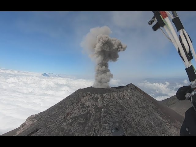 Gliding Over An Active Volcano