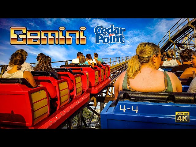 2022 Gemini Roller Coaster Blue Train On Ride 4K  POV Cedar Point