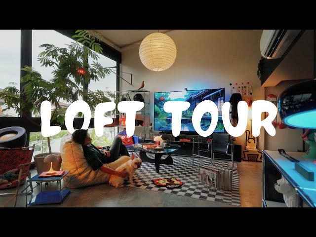 My Loft Apartment Tour | high ceiling, mid century and cosy