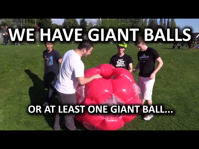 Giant Inflatable Soccer Ball - Kicking Linus While He's Down