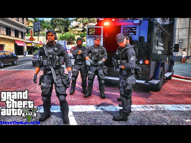 Playing GTA 5 As A POLICE OFFICER SWAT 3| LAPD|| GTA 5 Lspdfr Mod| 4K