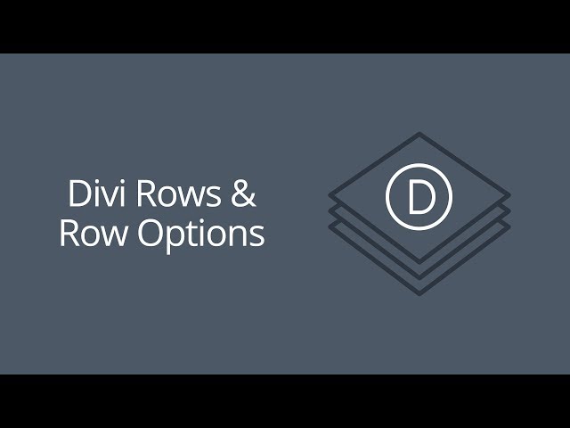 Divi Rows & Row Options