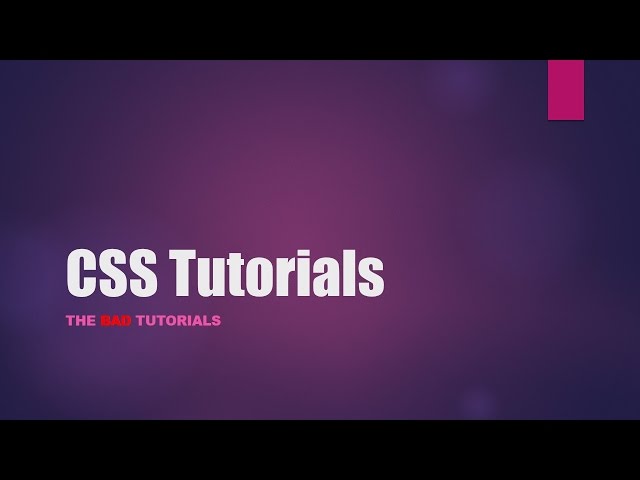 CSS Tutorial - 1: Syntax of Style Rules