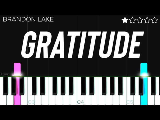 Bethel Music / Brandon Lake - Gratitude | EASY Piano Tutorial
