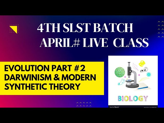 4th Batch# EVOLUTION//Darwinism & Modern Synthetic Theory
