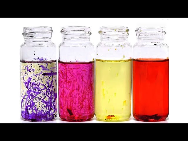 Making a chemical that changes color in different liquids