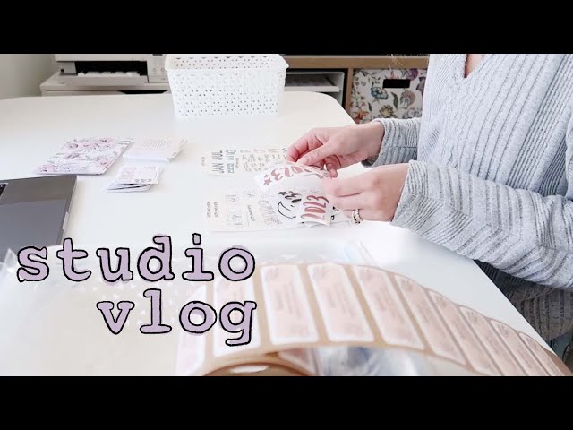 Packing Sticker Shop Orders & Hobonichi Cousin Update 🌸 Studio Vlog