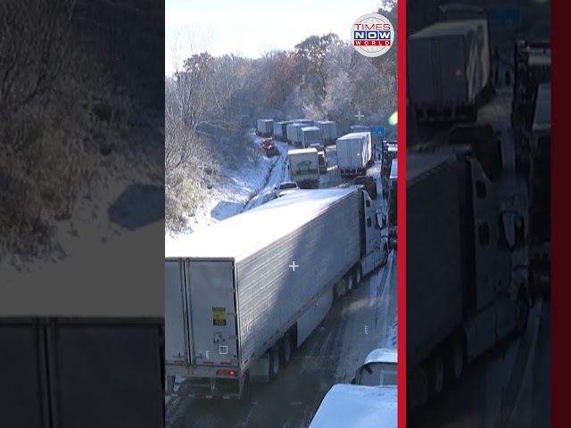 Horrifying Visuals Of Multi-Vehicle Crash On Pennsylvania Interstate #shorts