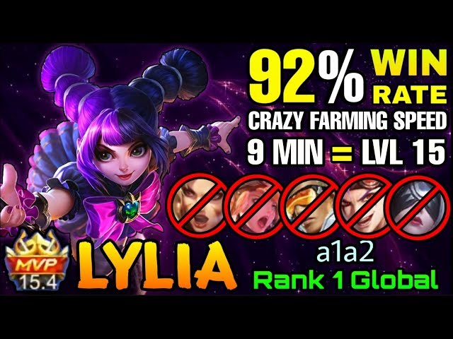 92% Win Rate Lylia TOTALLY OUTPLAY - Top 1 Global Lylia a1a2 - Mobile Legends