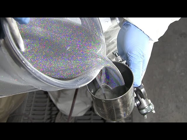 カスタムペイント・How to custom paint ultra-fine rainbow flakes and magic pigment / Mercedes-Benz painted
