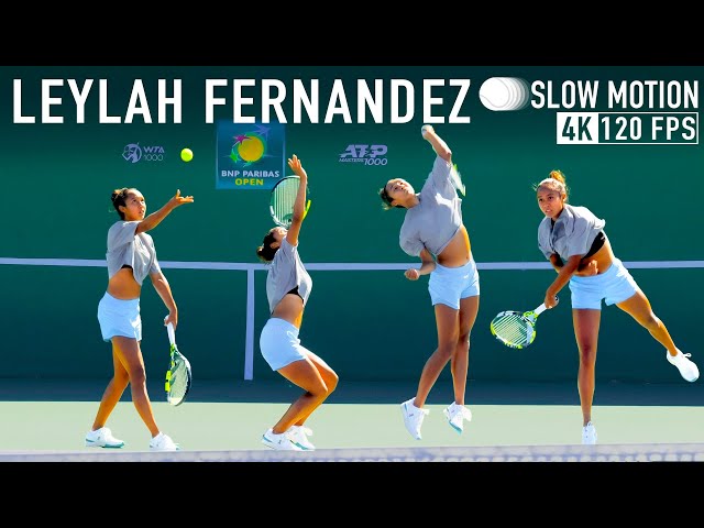 Leylah Fernandez Slow-motion [Serve][4k 120fps]