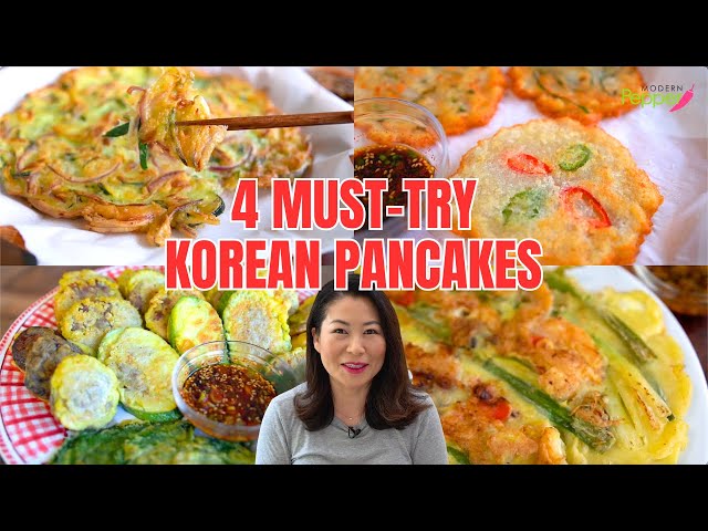 ⭐️4 MUST-TRY Korean Pancake Recipes: Squash Pancake, Potato Pancake, Seafood Pancake & Meat Patties