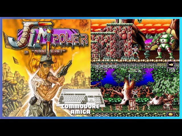 Jim Power in Mutant Planet - Commodore Amiga gameplay on Mister FPGA