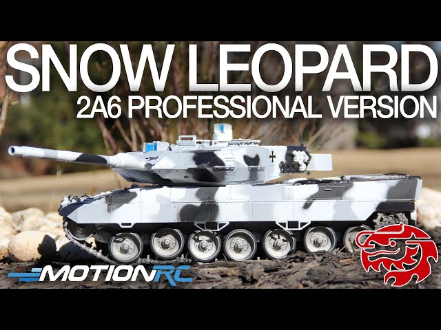 Heng Long German Leopard 2A6 Winter Camo Professional Edition 1/16 Scale Battle RC Tank | Motion RC