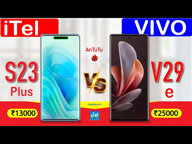 iTel S23 Plus vs VIVO V29e indian| #sd695vst616 #itels23+ #antutu #geekbench #v29eindia