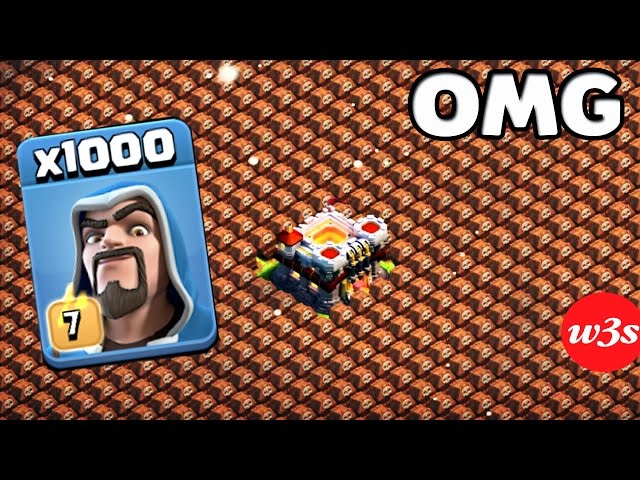 1000 Wizard VS 1000 Skeleton Trap Amyzing Attack GamePlay On Clash of clans Private Server