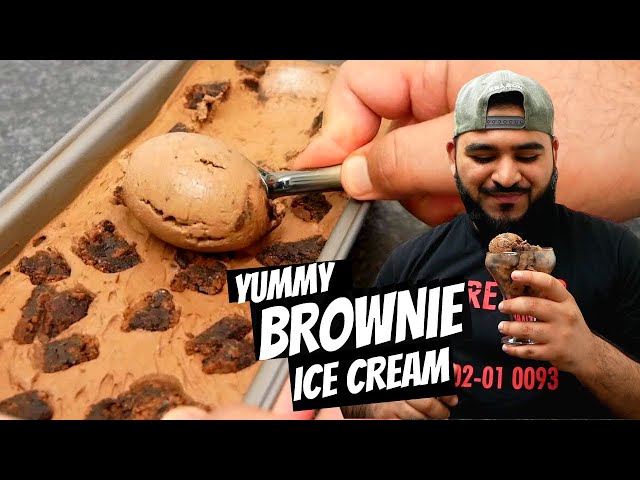 BROWNIE ICE CREAM RECIPE | CREAMY & DELICIOUS | Halal Chef