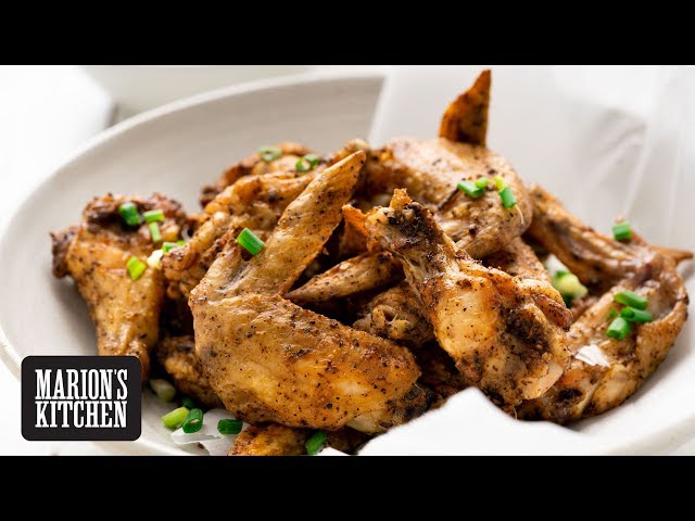 Crispy Oven-baked Salt & Pepper Wings - Marion's Kitchen