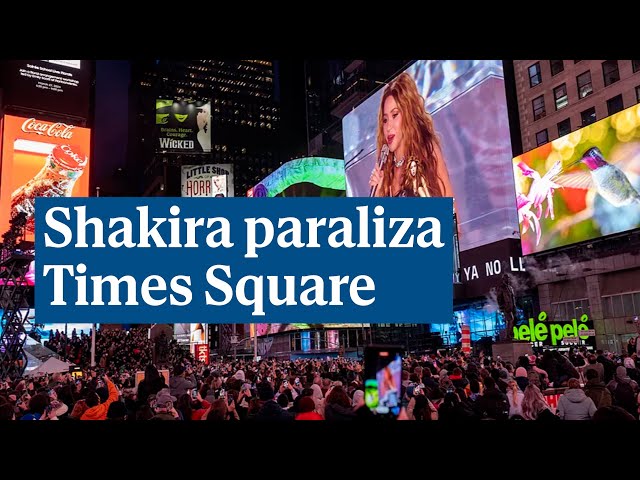 Shakira paraliza Times Square con un concierto gratuito anunciado pocas horas antes