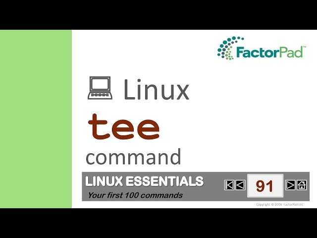 Linux tee command summary with examples