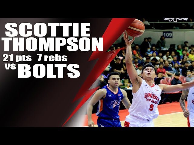 Scottie Thompson Full Highlights 21 pts vs Meralco Bolts | 12-12-2023