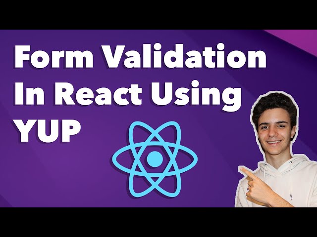Form Validation In React Using YUP Tutorial