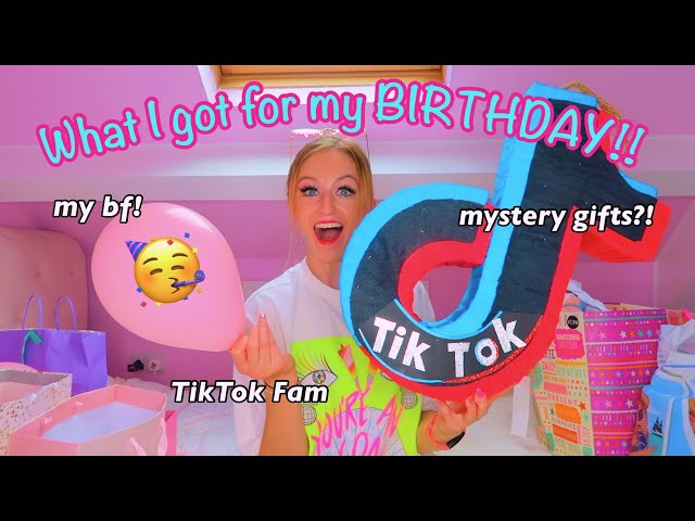 WHAT I GOT FOR MY BIRTHDAY!!🥳🎁(GIANT TikTok Mystery Gift and a Mini Brands WHAT?!) *omg*🤭