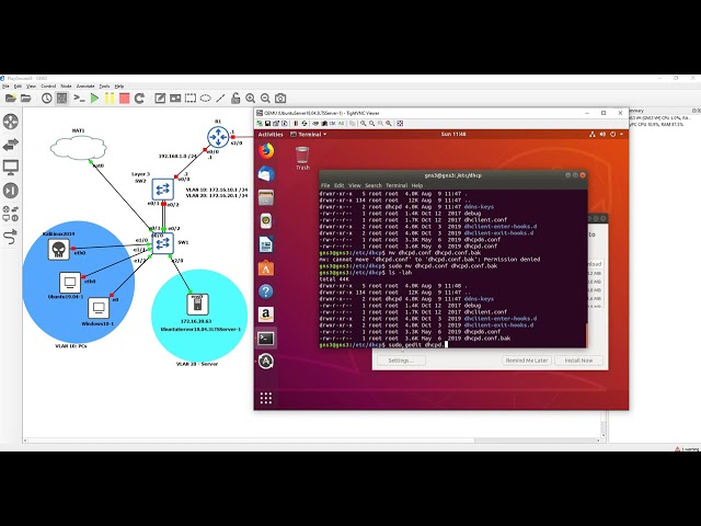 Lab 1.2  Setting up DHCP Server in Ubuntu