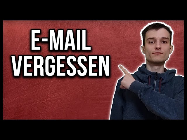 Youtube E-Mail Adresse vergessen deutsch