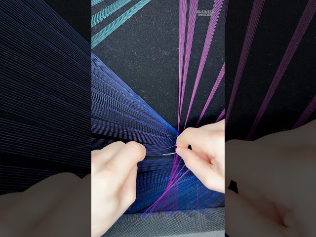 This is how Evan Rosenberg makes mesmerizing silk fiber art. #art #opticalillusion #silk