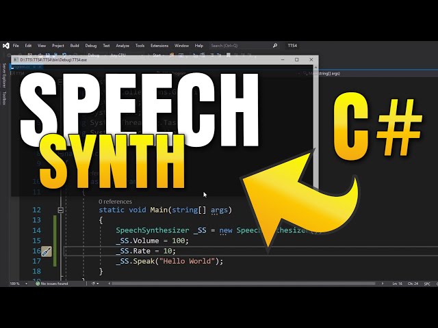 C# Text To Speech (TTS) Synthesis Coding with Speech.Synthesis API (Easy)