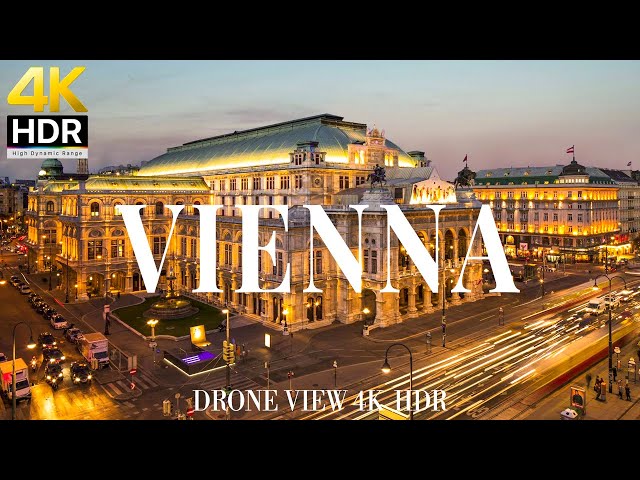 Vienna 4K drone view 🇦🇹 Flying Over Vienna | Relaxation film with calming music - 4k HDR